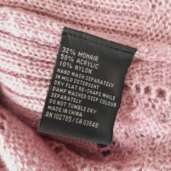 Pink Ribbed Knit Women's Cardigan - Picture 9 of 9